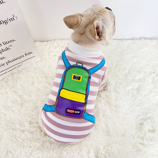 Îmbrăcăminte în dungi cu aplicație pentru câine