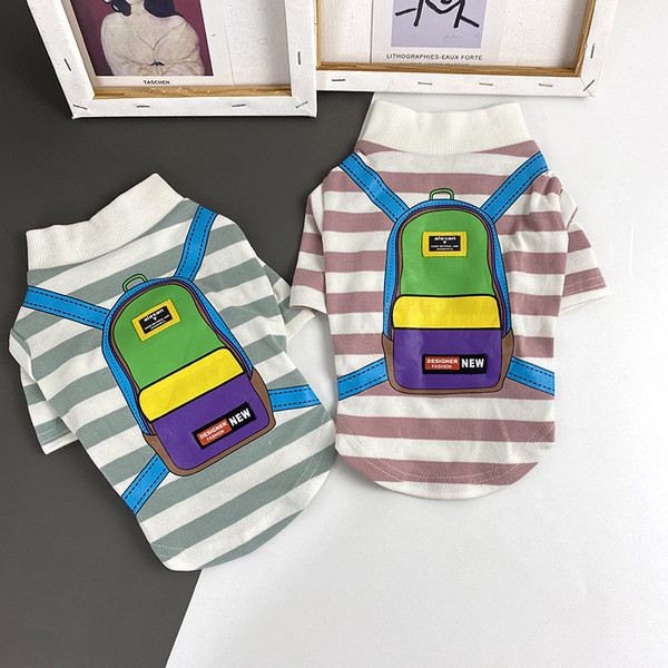 Îmbrăcăminte în dungi cu aplicație pentru câine