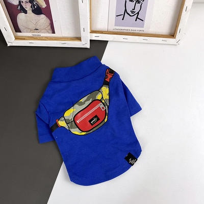 Värvilise aplikatsiooniga puuvillane pluus koertele