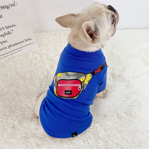 Värvilise aplikatsiooniga puuvillane pluus koertele