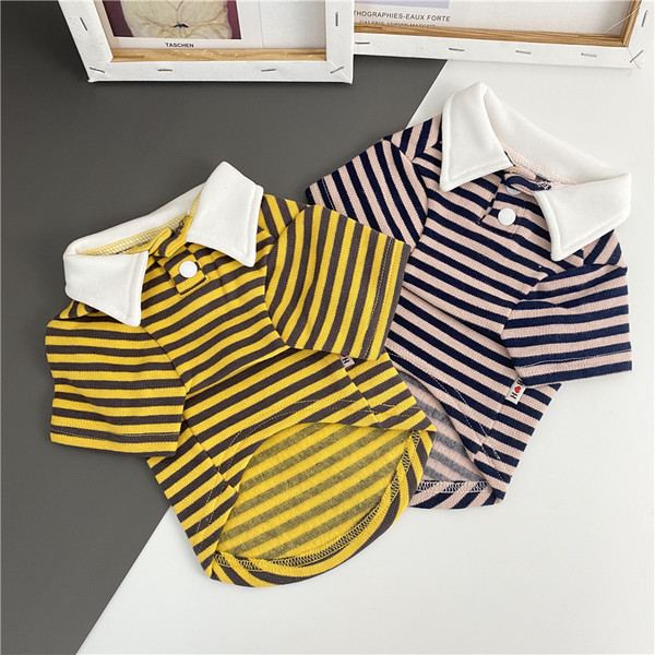 Ριγέ μπλούζα με απλικέ για σκύλους