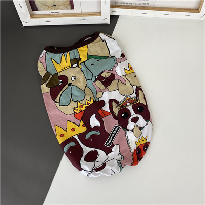 Haine de vara pentru caini cu imprimeu color