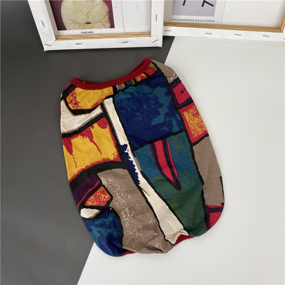 Haine de vara pentru caini cu imprimeu color