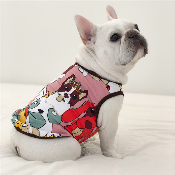 Haine de vara pentru caini cu imprimeu color