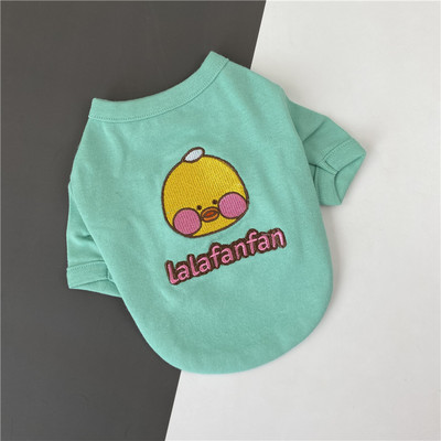 Μπλούζα σκύλου σε δύο χρώματα με κέντημα