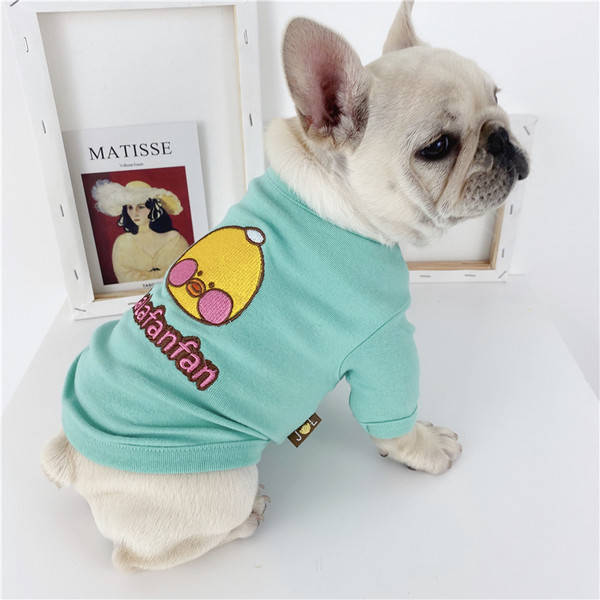 Μπλούζα σκύλου σε δύο χρώματα με κέντημα