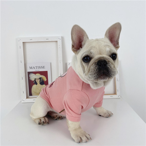 Μπλούζα σκύλου σε δύο χρώματα με κέντημα