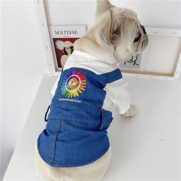 Salopeta din denim pentru caini