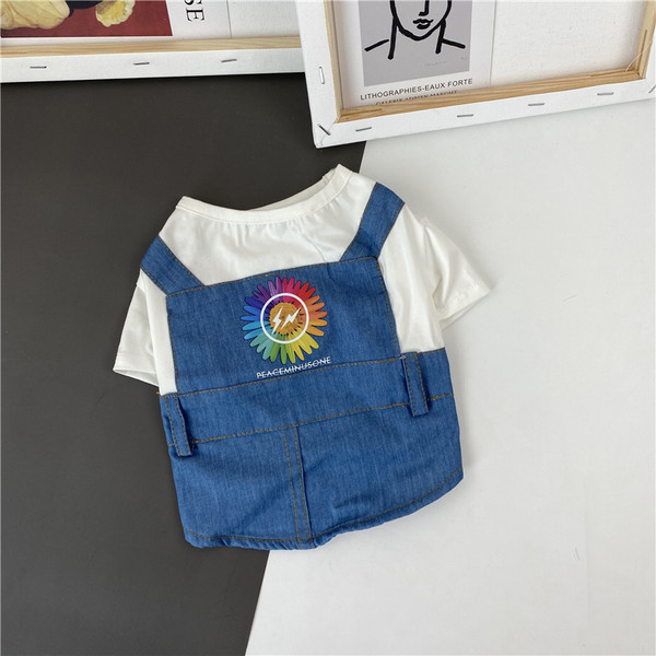 Salopeta din denim pentru caini