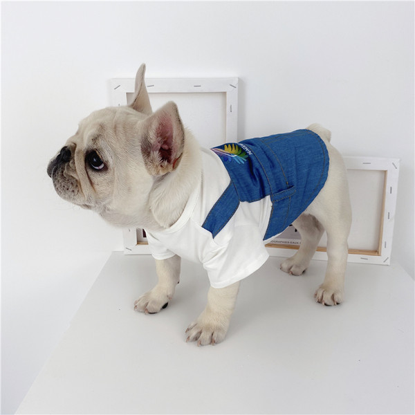 Salopeta din denim pentru caini