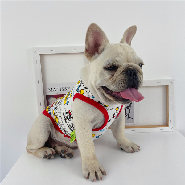 Värvilise trükiga suvised koerariided