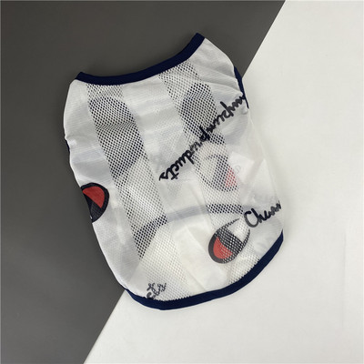 Λεπτή διχτυωτή μπλούζα με απλικέ για σκύλους