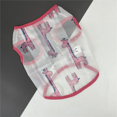 Λεπτή διχτυωτή μπλούζα με απλικέ για σκύλους