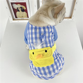 3D kaunistusega ruuduline riietus koerale