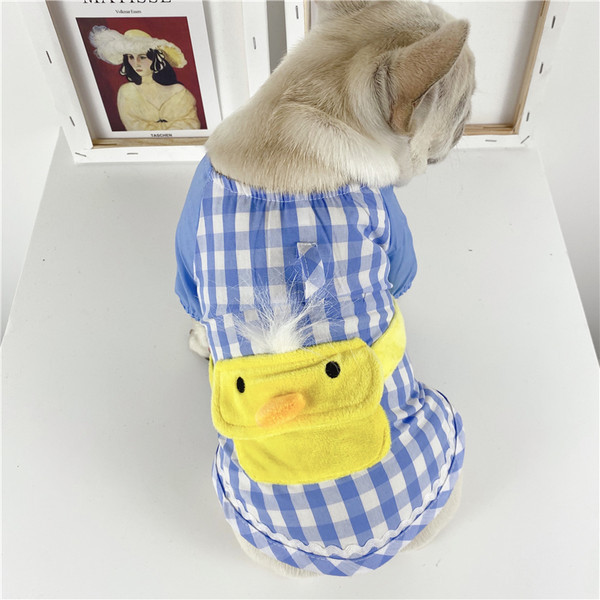 3D kaunistusega ruuduline riietus koerale