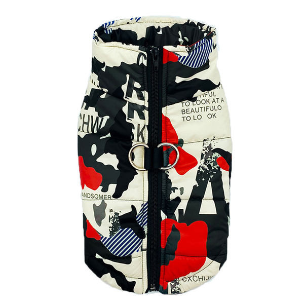 Mitmes värvitoonis lukuga vest koertele