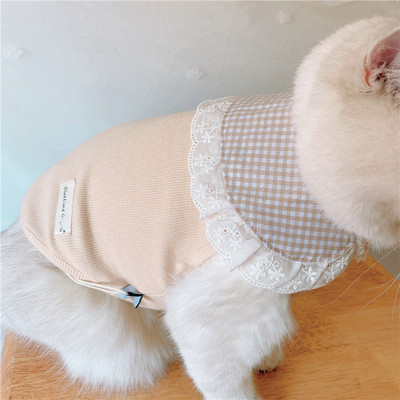 Moodne pitsiga särk koertele ja kassidele