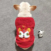 Haine pentru câini de pluș cu broderie