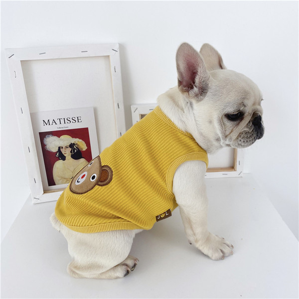 Aplikatsiooniga puuvillane vest koertele