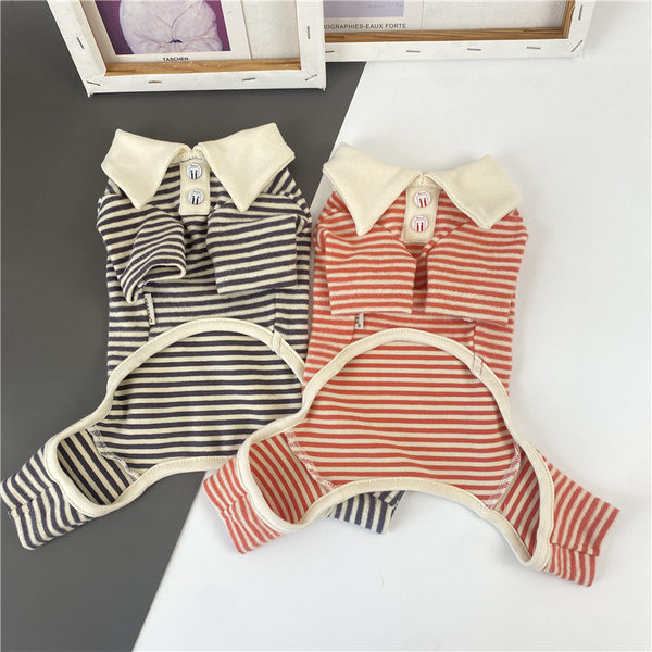 Triibuline kaelarihmaga kombinesoon koertele