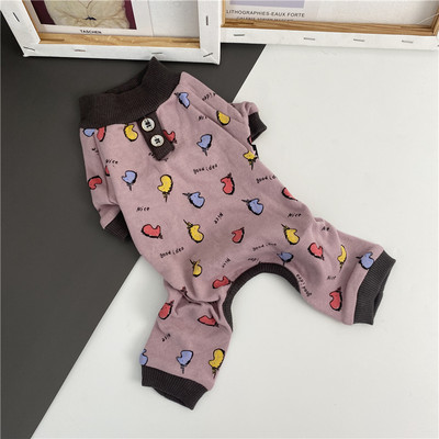 Puuvillane värvitrükiga kombinesoon koertele