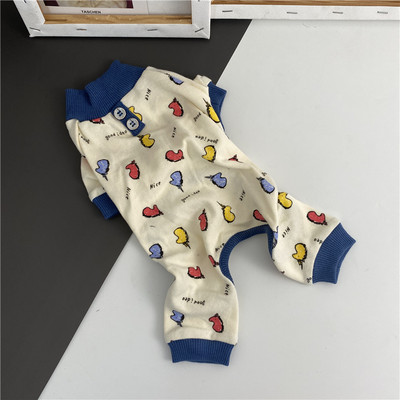 Puuvillane värvitrükiga kombinesoon koertele