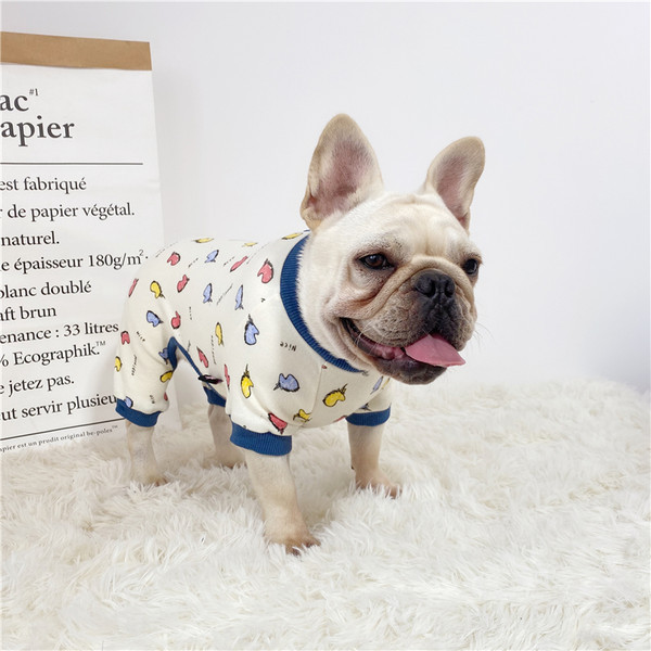 Puuvillane värvitrükiga kombinesoon koertele