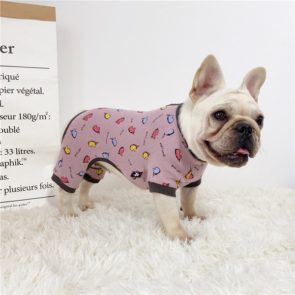 Puuvillane värvitrükiga kombinesoon koertele