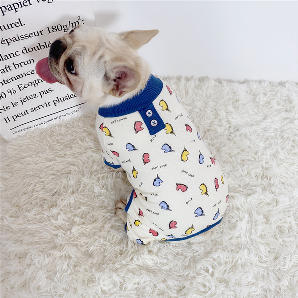 Puuvillane värvitrükiga kombinesoon koertele