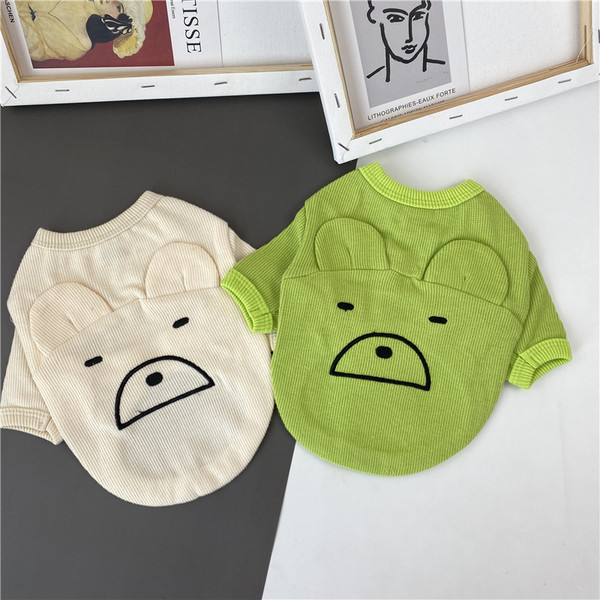 Tikandite ja 3D elemendiga triibuline pluus koertele