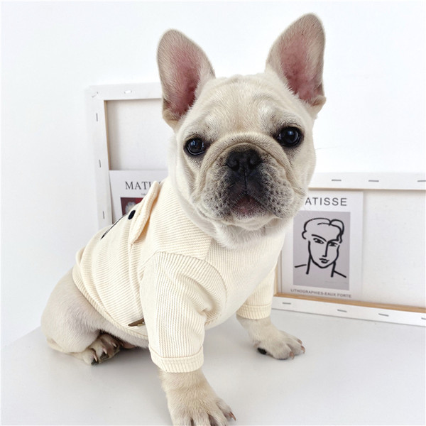 Tikandite ja 3D elemendiga triibuline pluus koertele