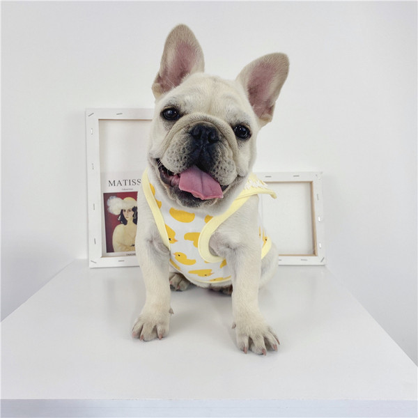 Kaelarihma ja värvilise aplikatsiooniga puuvillane pluus koertele