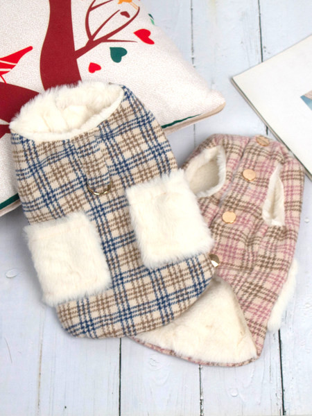 Ruuduline sulevoodriga vest koertele