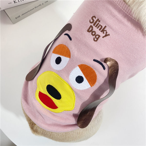 Pulover de iarnă modern cu aplicație pentru câini