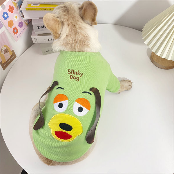 Pulover de iarnă modern cu aplicație pentru câini