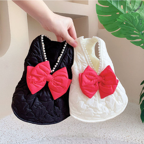 Pärlite ja paelaga vest koertele