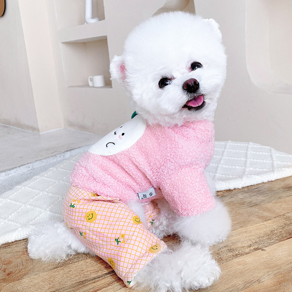 Koeravest kollane ja roosa