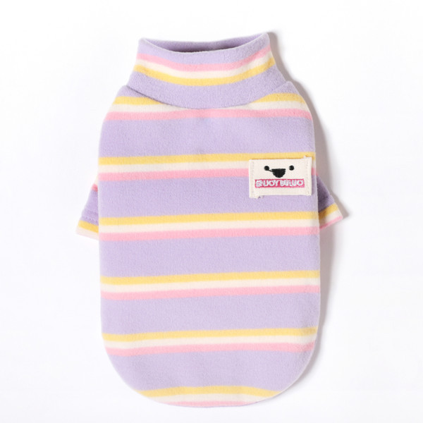 Palton în dungi cu mâneci lungi pentru un câine