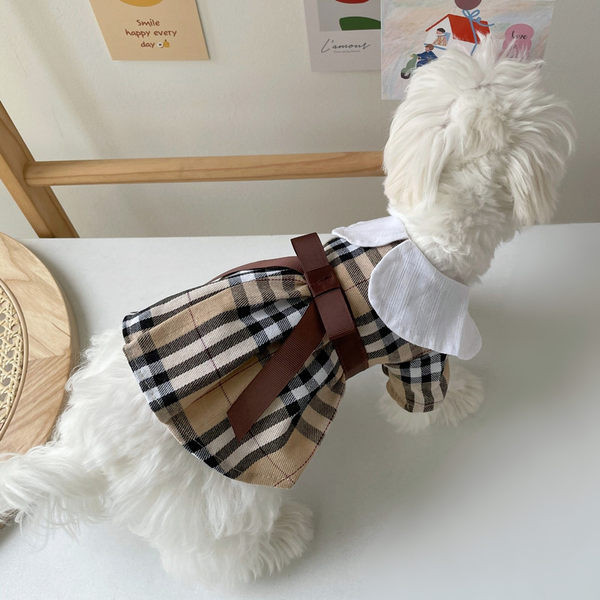 Stiilne ruuduline kleit koertele