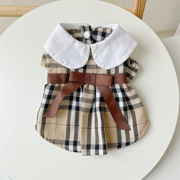 Stiilne ruuduline kleit koertele