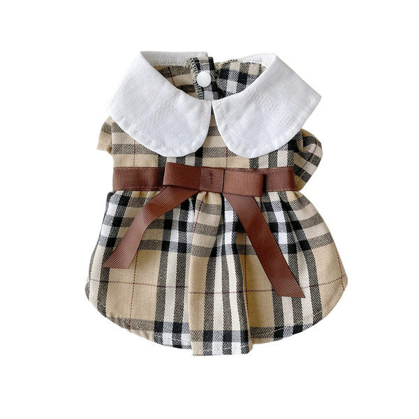 Stiilne ruuduline kleit koertele