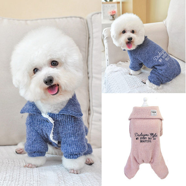 Pulover de pluș pentru câini de talie mică în trei culori