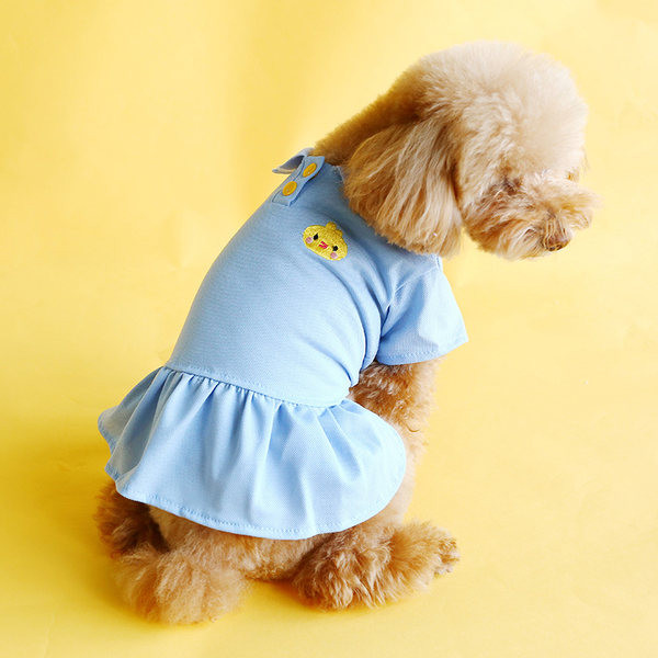 Suvine puuvillane krae ja nööpidega kleit