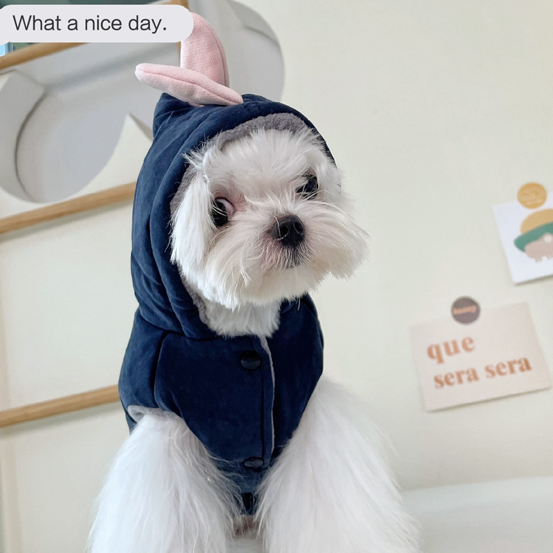 Moodne 3D elementidega plüüsist koeravest