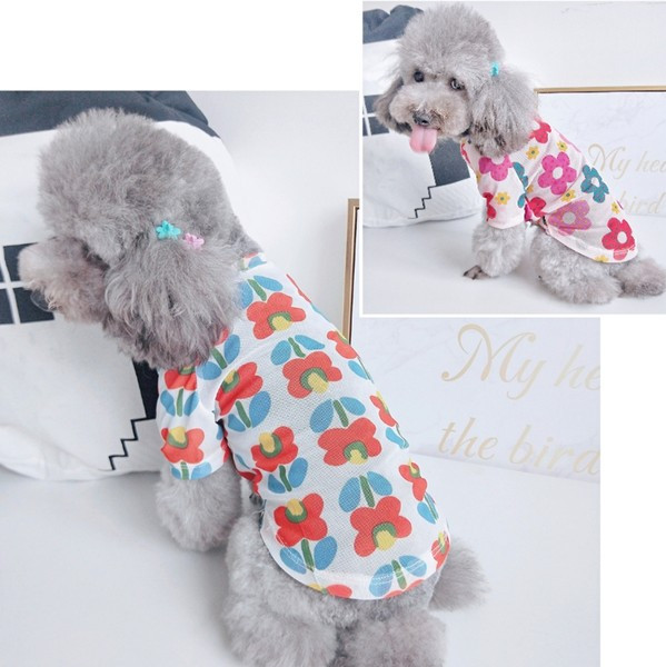 Lillemustriga puuvillane pluus koertele