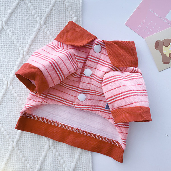 Triibuline taskuga T-särk koertele