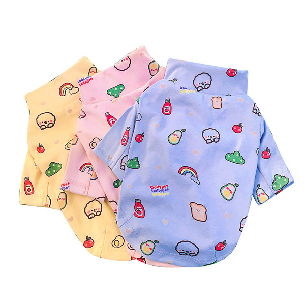 Kolmes värvitoonis värvilised riided koertele