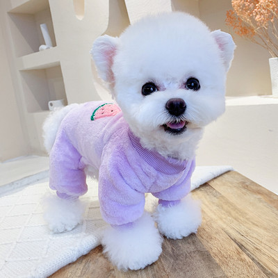 Värvilise tikandiga udukombinesoon koertele