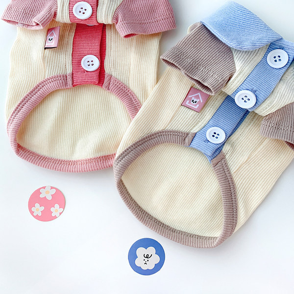 Stiilne kaelarihma ja nööpidega koeravest