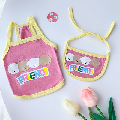 Neljas värvitoonis rinnatükiga kostüüm koertele